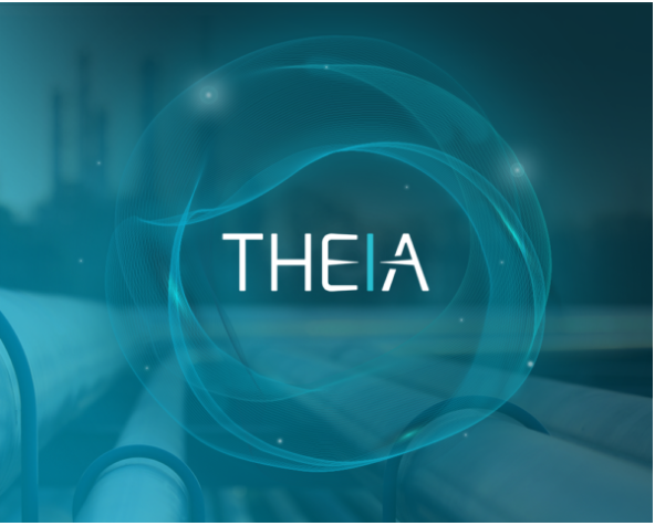 Image which shows the logo for THEIA pipeline integrity management software solution